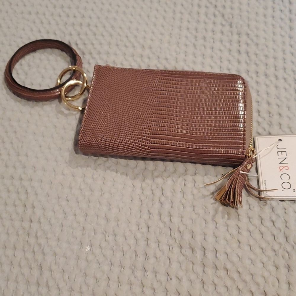 Liv ~ Lizard Bangle Wristlet/Wallet - Mauve (39)